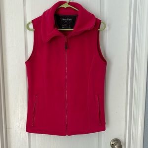 Hot Pink Calvin Klein performance fleece vest